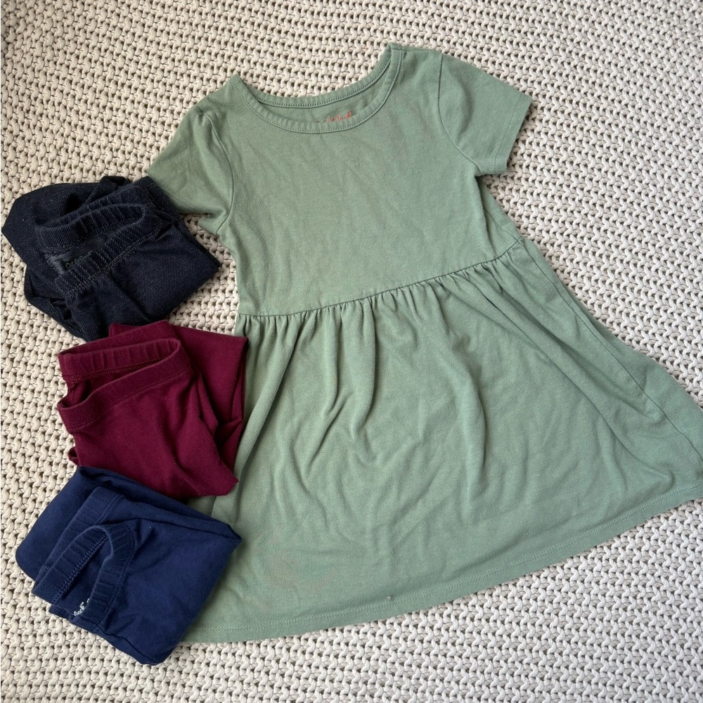 Girls 4T Cat & Jack Bundle Lot of Leggings & Dress